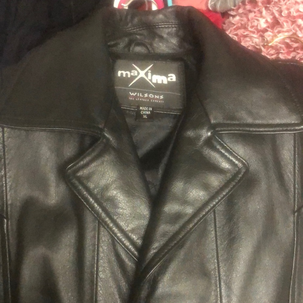 Black leather jacket nwo tags